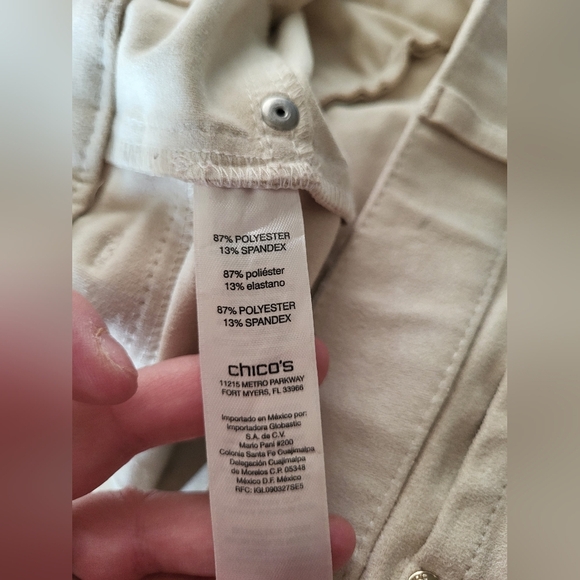 Chico's Faux Suede Pants , Size 32 - Picture 6 of 6